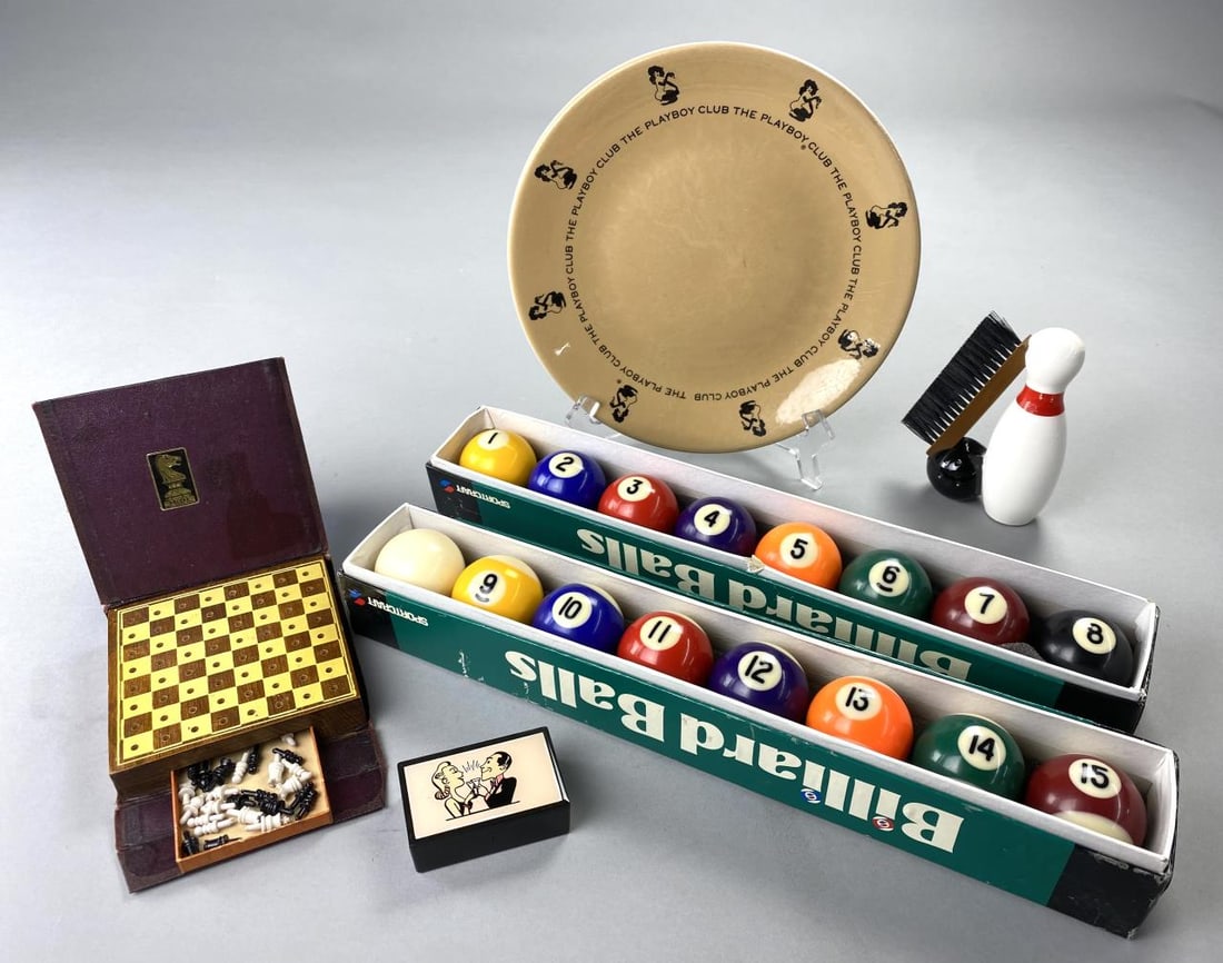 Playboy Bunny Plate, 1-7/8" Billiard Balls, & more (1 of 11)