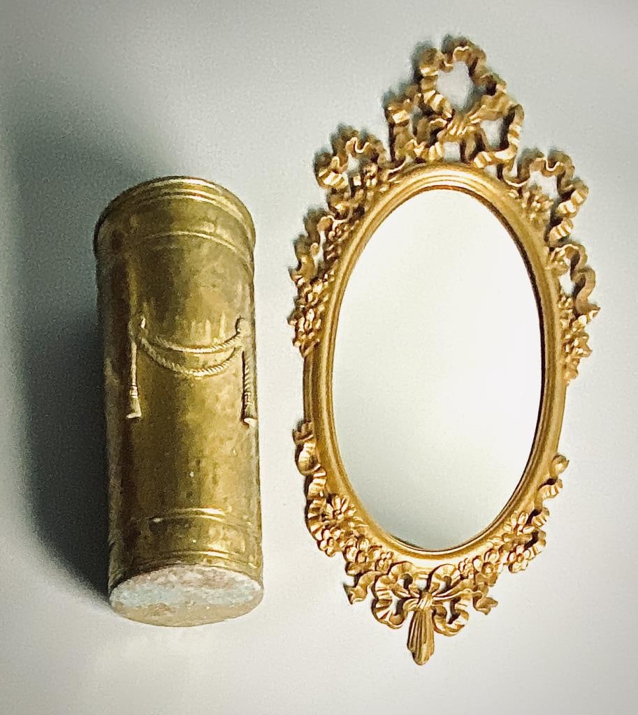 1970 Syroco Gold Mirror and Brass Umbrella Stand (1 of 12)
