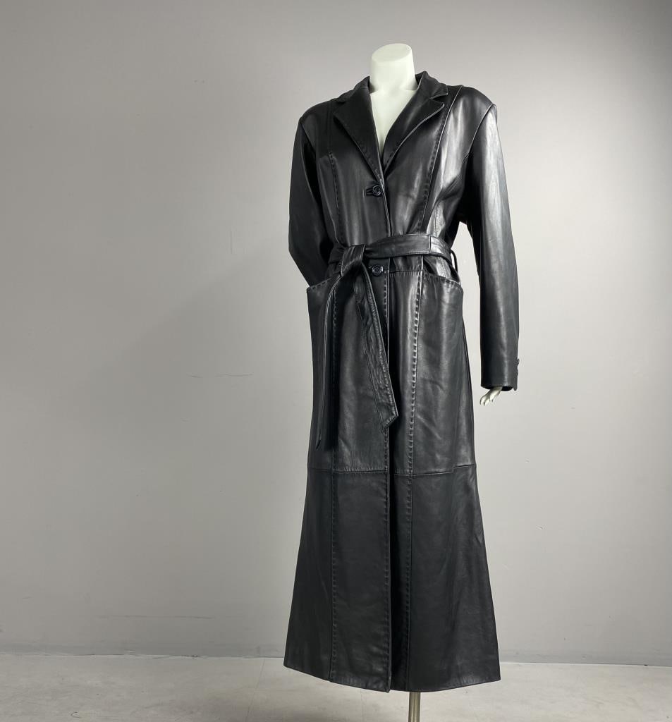 Preston & York Long Leather Lamb Duster Coat (1 of 5)