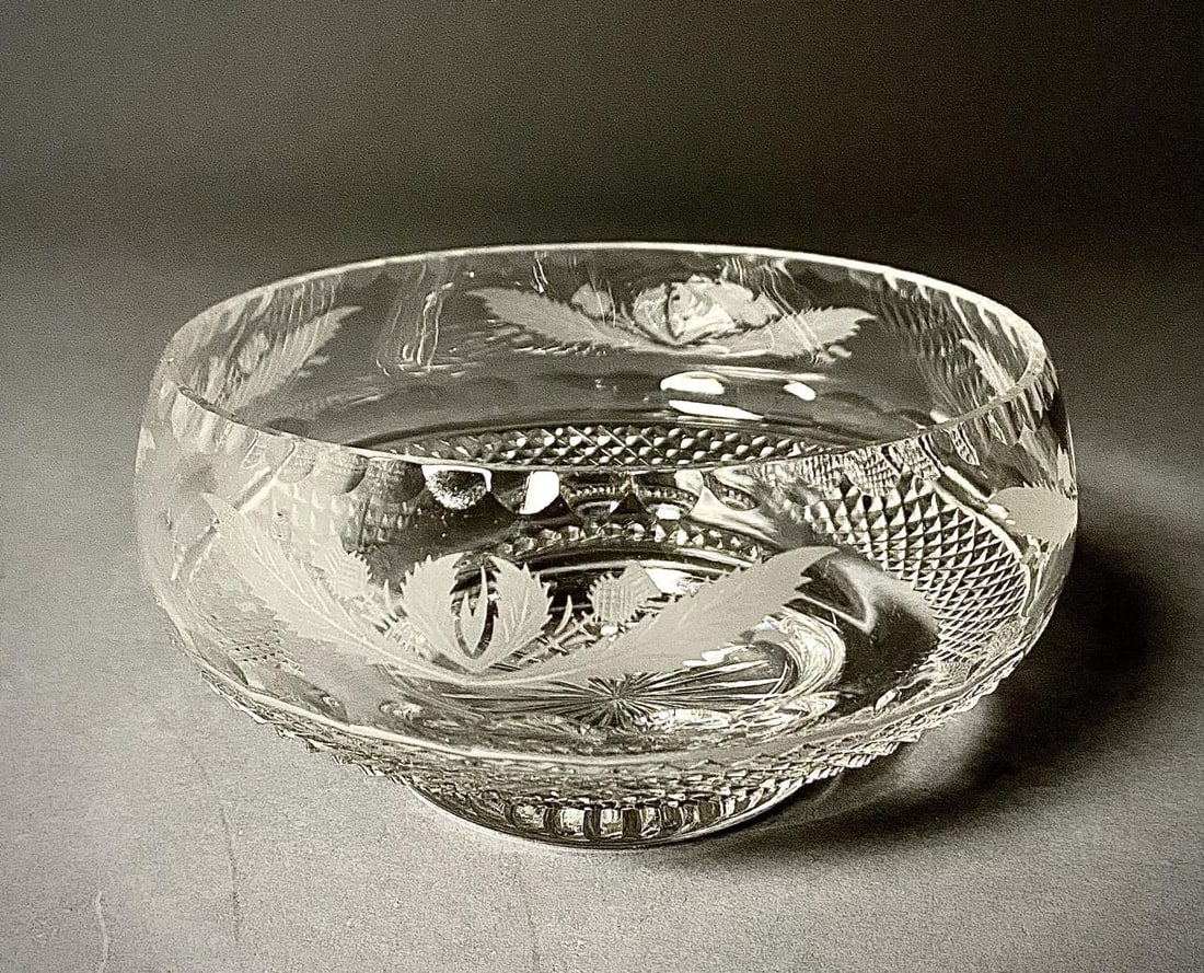 Edinburgh Crystal Thistle Sweet Bowl 6" (1 of 4)