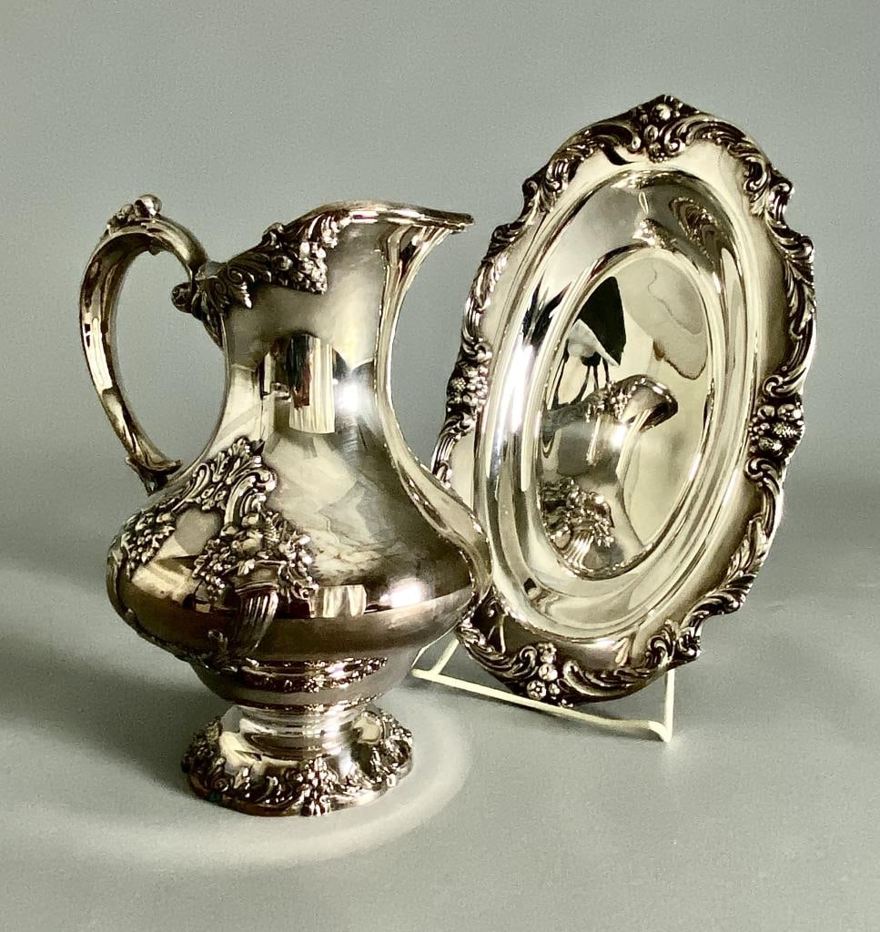 Reed & Barton King Francis Pitcher & Tray (1 of 6)