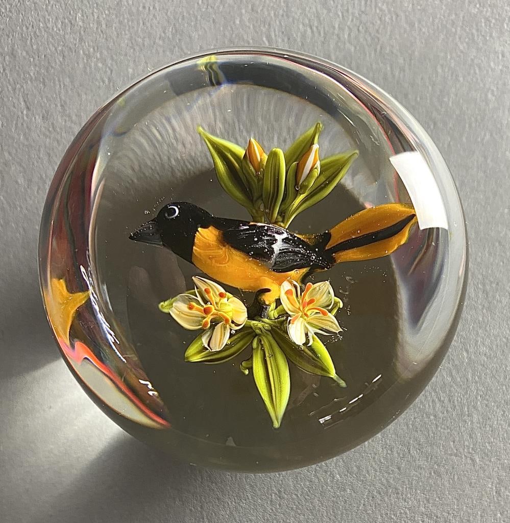 Rick Ayotte Flame Work Bird Paperweight (1 of 4)