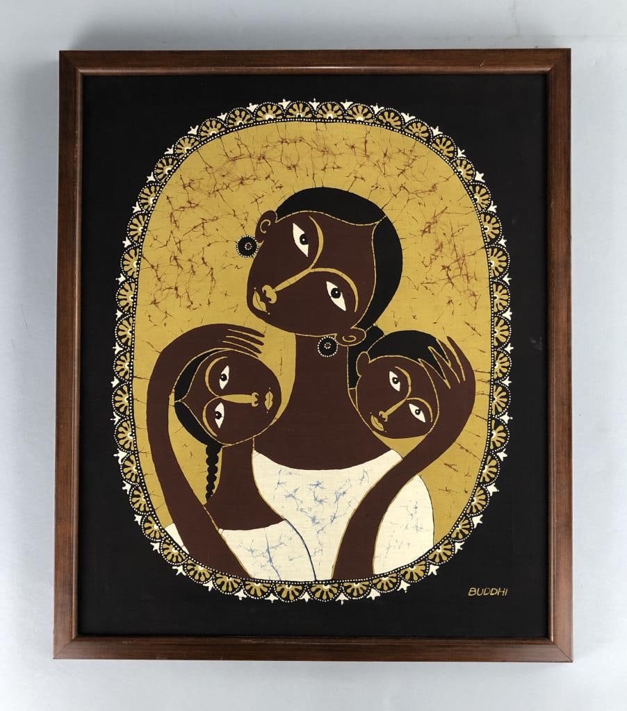 Framed Buddhi Batik 1970s (1 of 8)