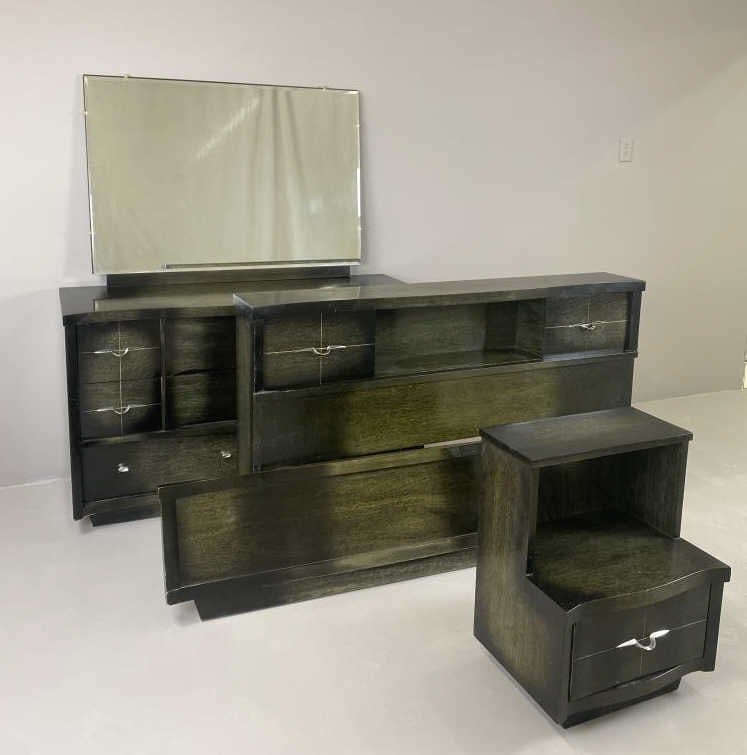 Midcentury Bedroom Set Original Black Finish (1 of 6)