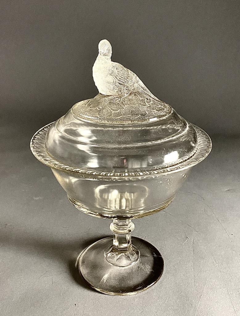 Antique American Pattern Glass Covered Compote (1 of 4)