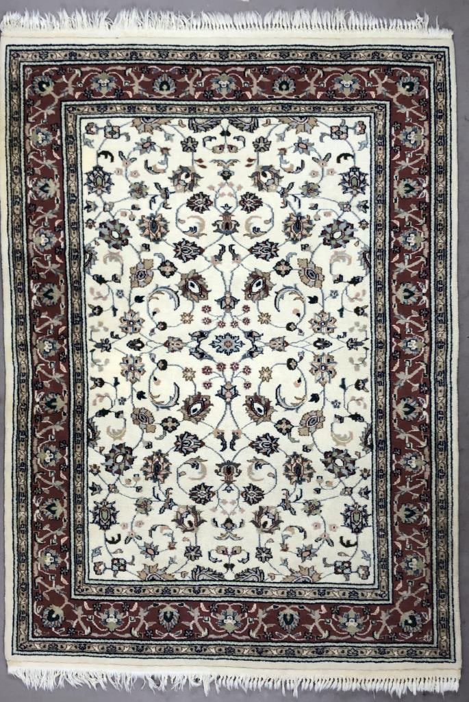 Indo Persian Kashan Style Wool Rug 5' 7" x 4' (1 of 11)