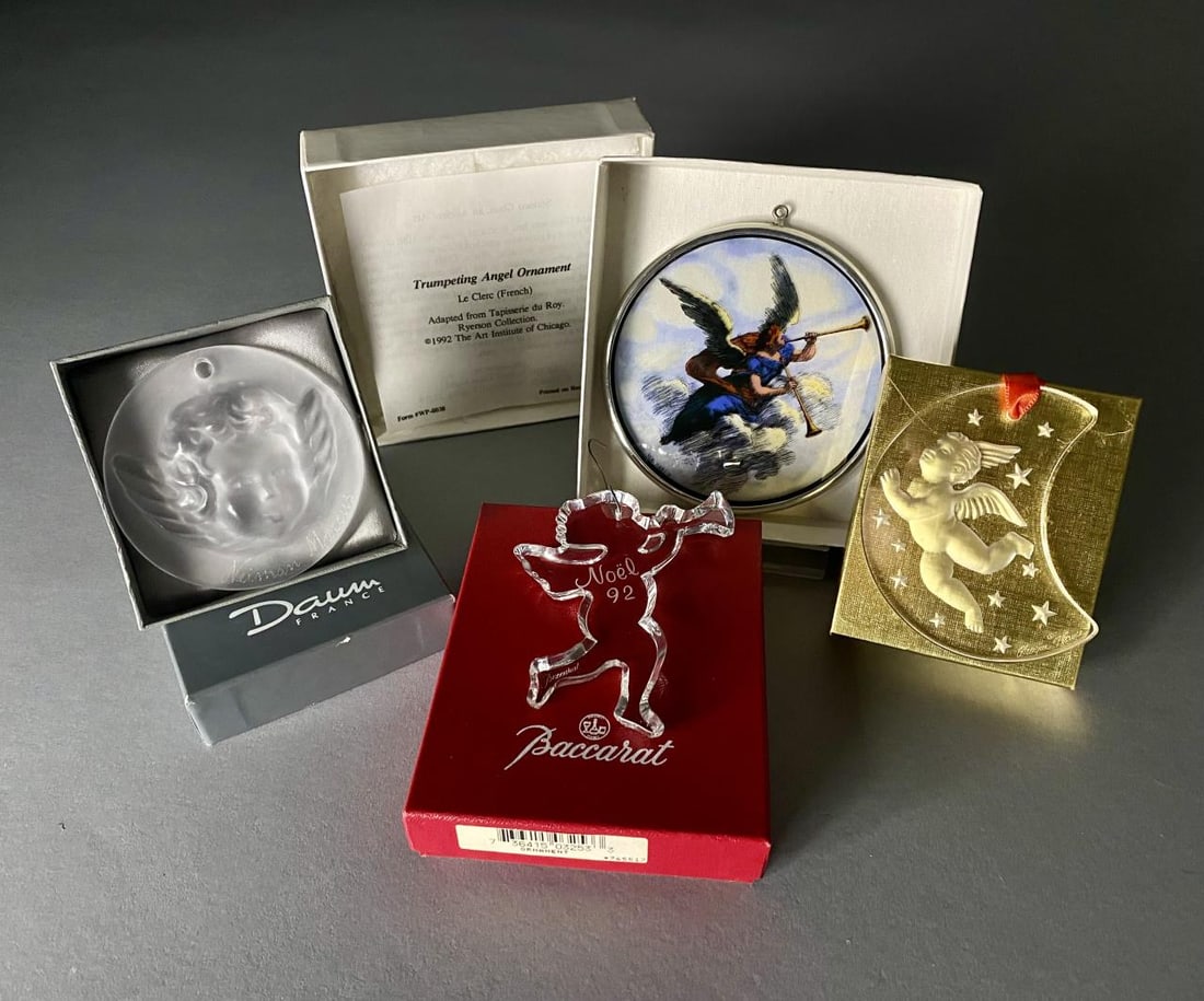 4 French Art Glass Christmas Ornaments (1 of 17)