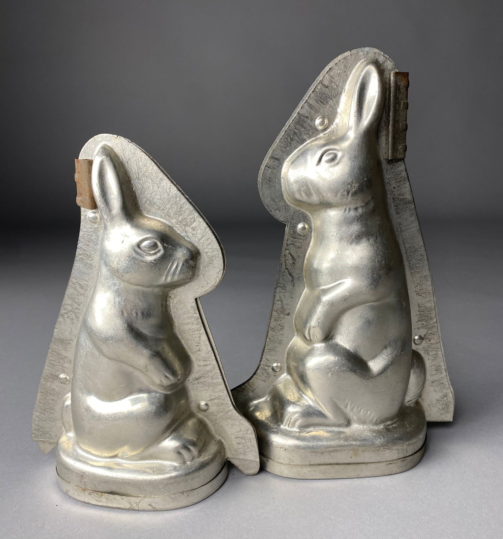 Two Vintage Tin Chocolate Molds of Rabbits (1 of 5)