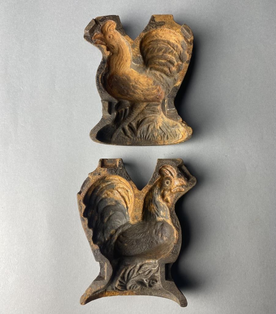 Antique Cast Iron Clear Toy Candy Mold of Rooster (1 of 5)