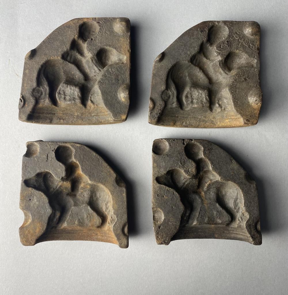 2 Child Riding Dog Cast Iron Hard Candy Mold (1 of 9)
