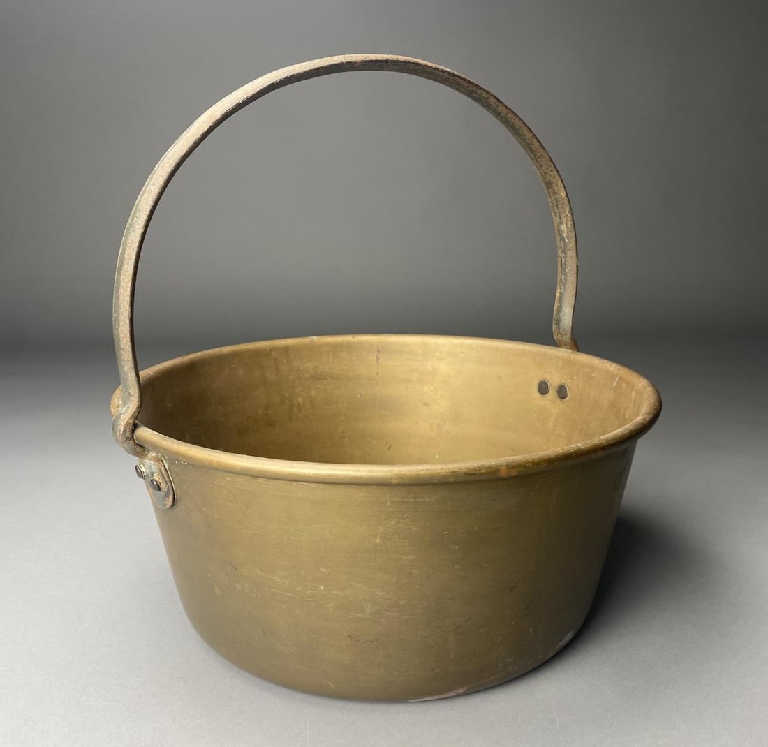 Antique Brass Jam Pan Apple Butter Kettle (1 of 6)