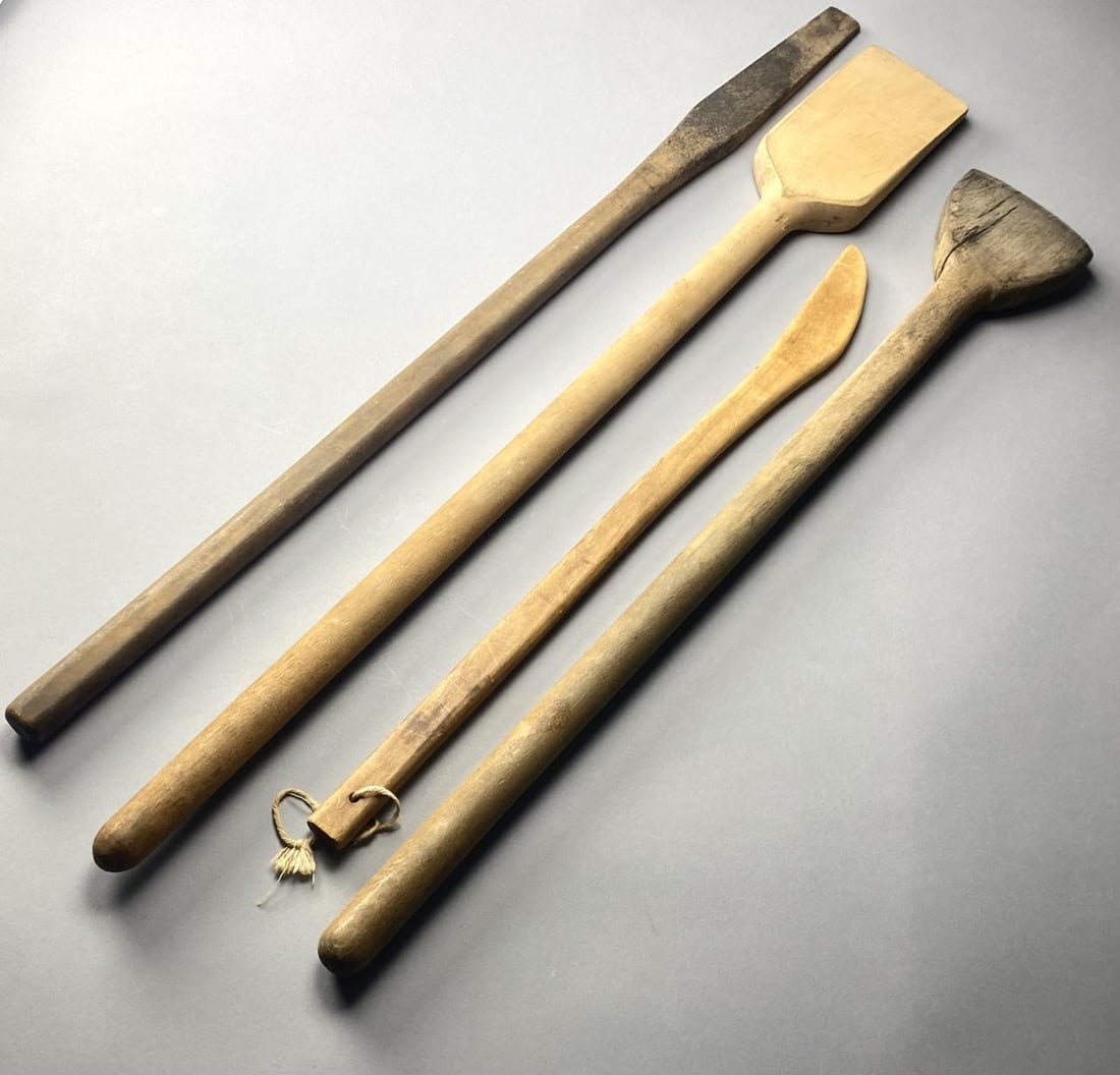 4 Different Antique Long Paddles for Candy Making (1 of 3)
