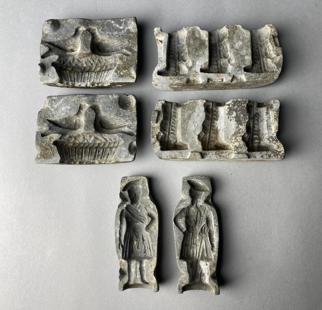 3 Pewter Hard Candy Molds of Doves, Soldier & More (1 of 8)