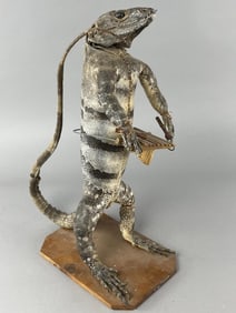 Iguana Mounted On Wood Playing Xylophone