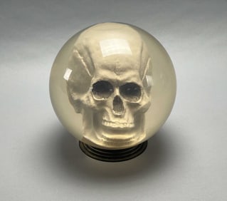 Vintage Ebonite Clear Skull Bowling Ball
