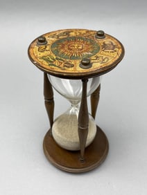 Wooden Zodiac Astrology Hourglass
