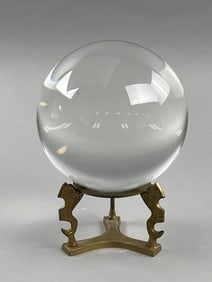 Fortune Teller Crystal Ball With Brass Base
