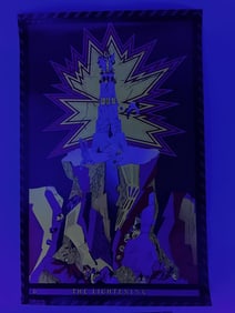 1967 "The Lightening" Tarot Card Blacklight Poster