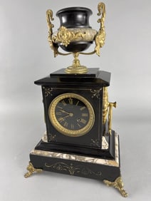 Paris France Auge Slate Marble Mantel Clock