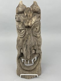 Hand Carved Wooden Tiki Mask