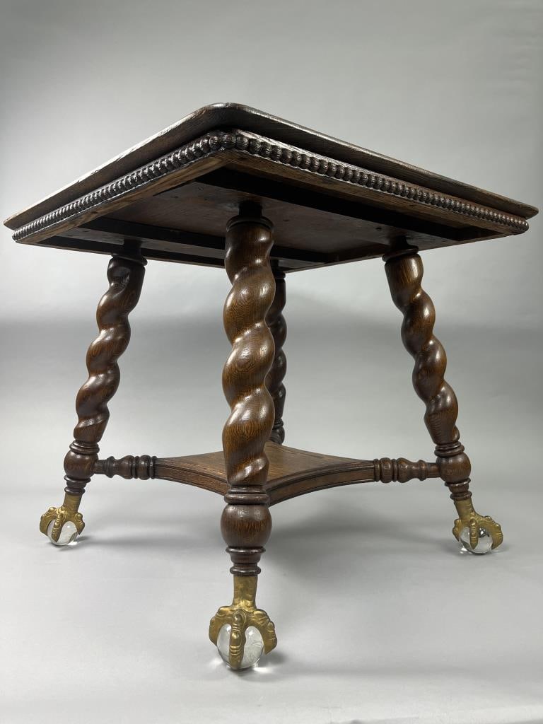 Antique Claw & Ball Foot Parlor Side Table (1 of 4)