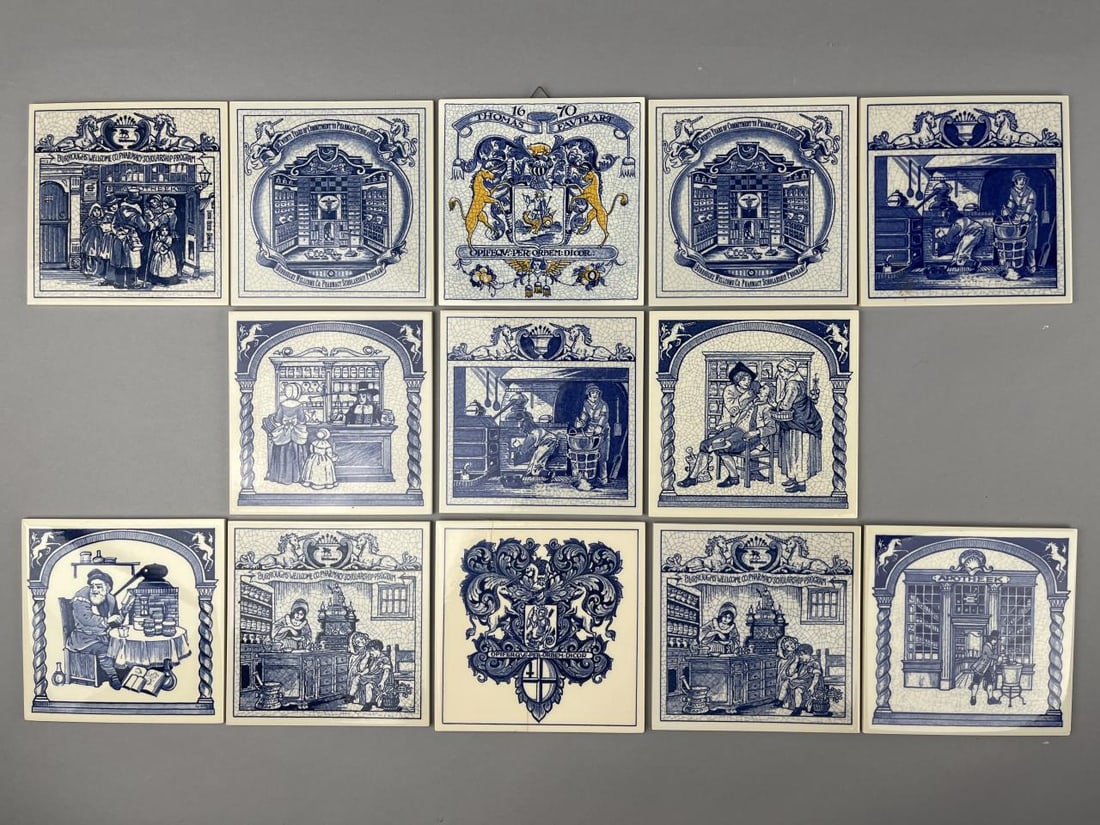 Delft Holland Pharmacy Tiles 13pcs Set (1 of 11)