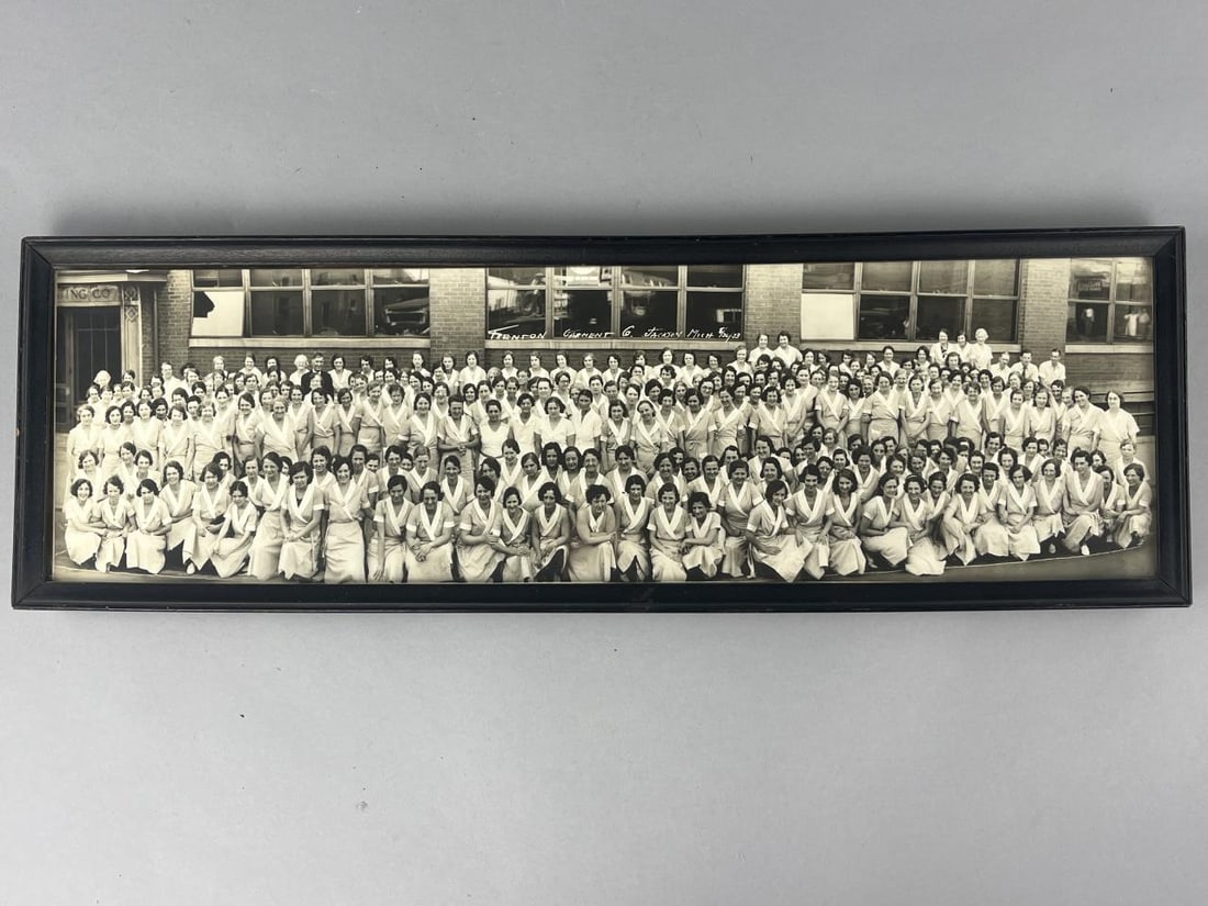 Trenton Garment Co. Employee Group Pic Jackson, MI: Picture was taken on 8/30/2023. Frame measures 22" x 7".