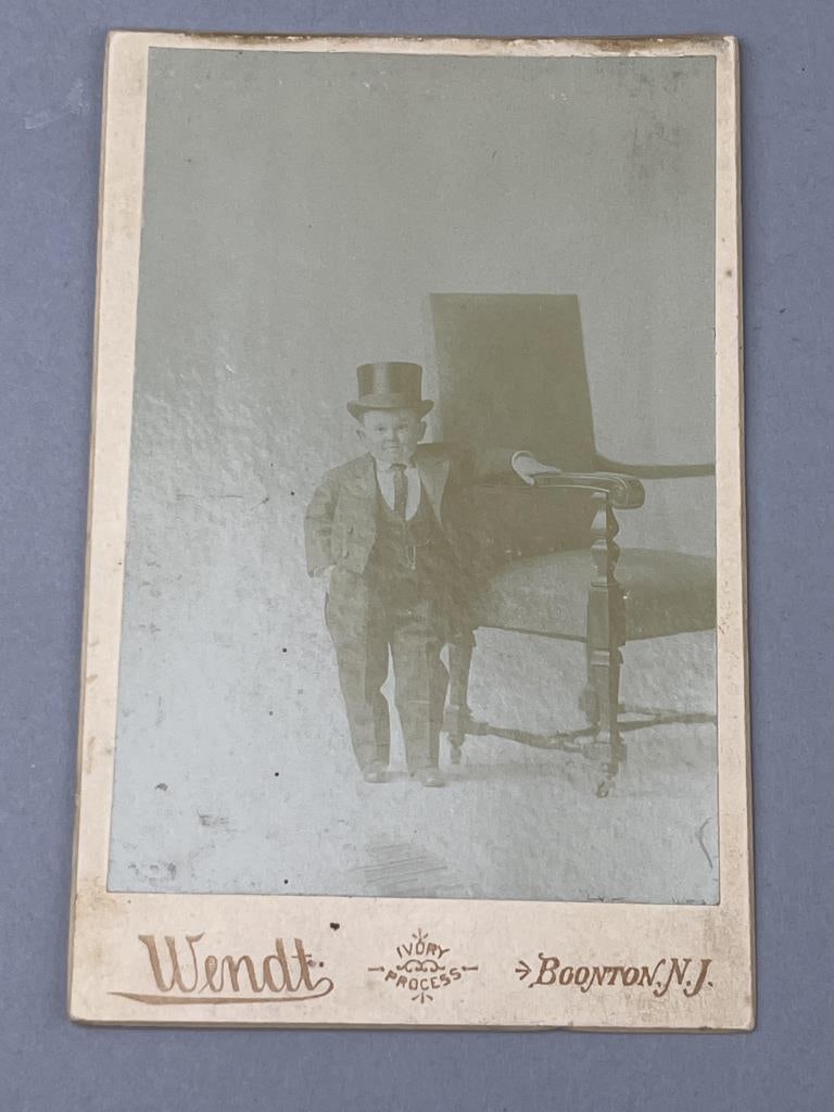 1910 CDV Capt Jack Barnett Coney Island: Dreamland Circus Sideshow Coney Island Wendt Card Ivory Processing Boonton, N.J.CDV card measures 4.25" x 6.5".