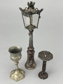 Rare J.S. Depose Working Oil Lamp Post, French