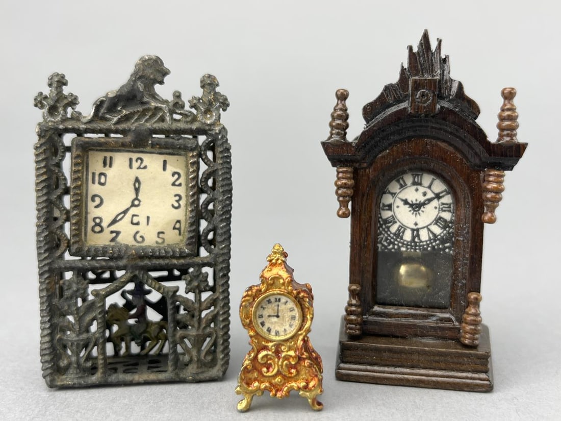 Metal Wall Clock, Shelf Clock, French Clock (1 of 7)