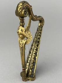 Gold And Brass Harp With Angel