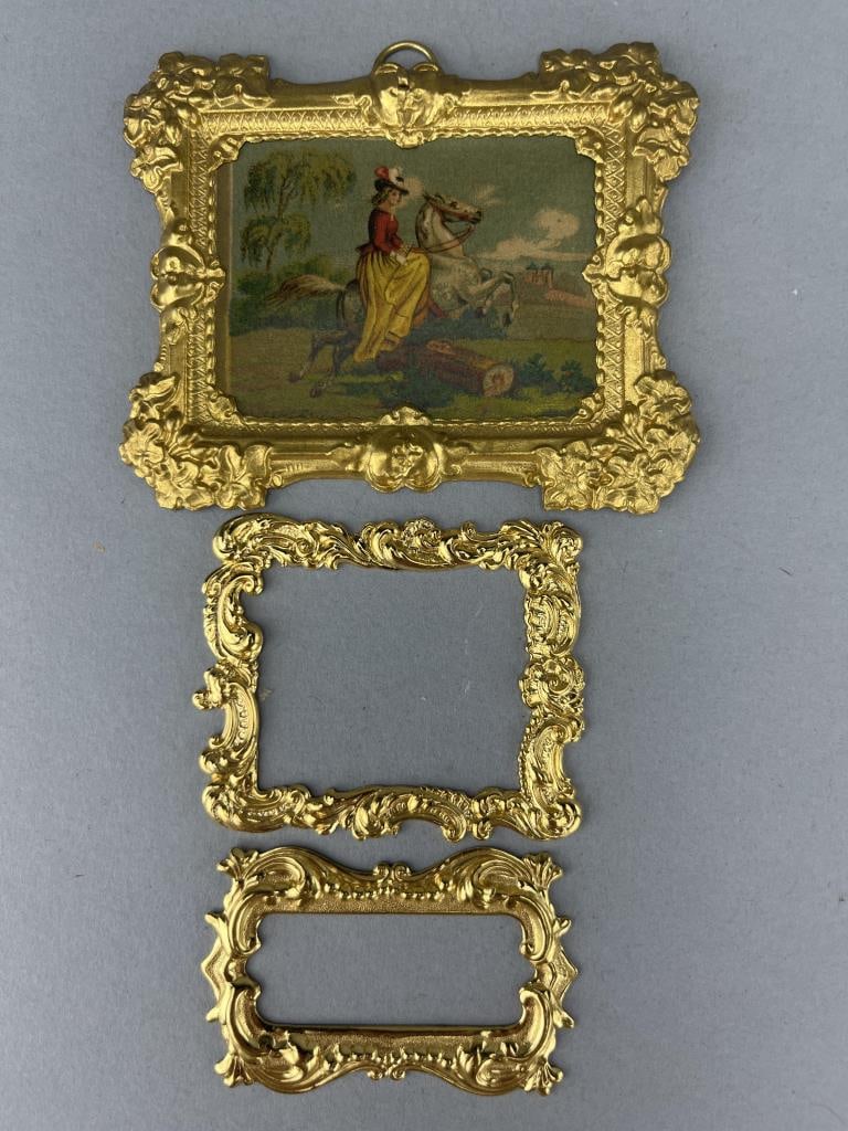 3 Erhard & Sohne Gilt Frames, 1830: Original picture. 2 x 3".