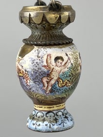 English Hand Painted Scent Flask, 1770 -1820