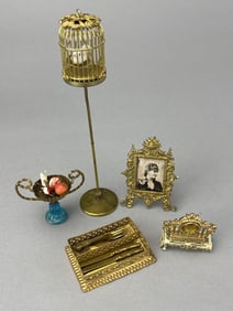 Birdcage, Silverware, Clock, Frame & Compote