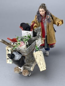 Bag Lady And Cart By Delores Cole, 1992
