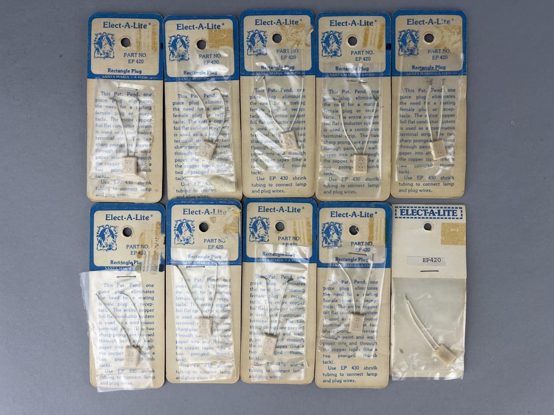 Elect-A-Lite #420 Rectangle Plugs: 10 new in the packages. These are the best plugs for the copper tape system.