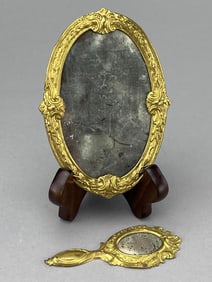 Erhard & Sohne Oval Mirror And Hand Mirror