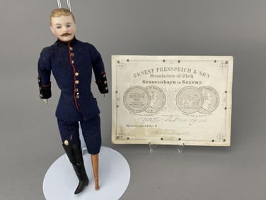 German Military Doll 7 1/4"