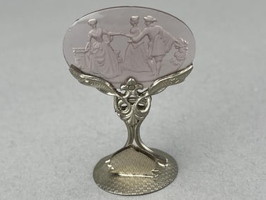 Antique Camphor Cut Czech Crystal, 1 3/4"