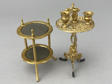 2 Tier Shelf, Soft Metal Smoking Stand