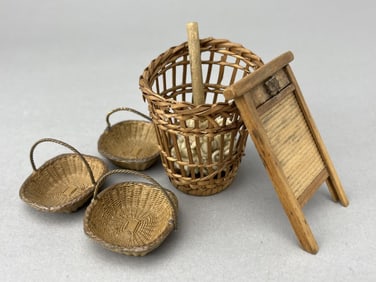 Laundry Supplies And 3 Baskets
