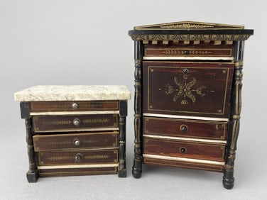 Biedermeier German Desk & Chest
