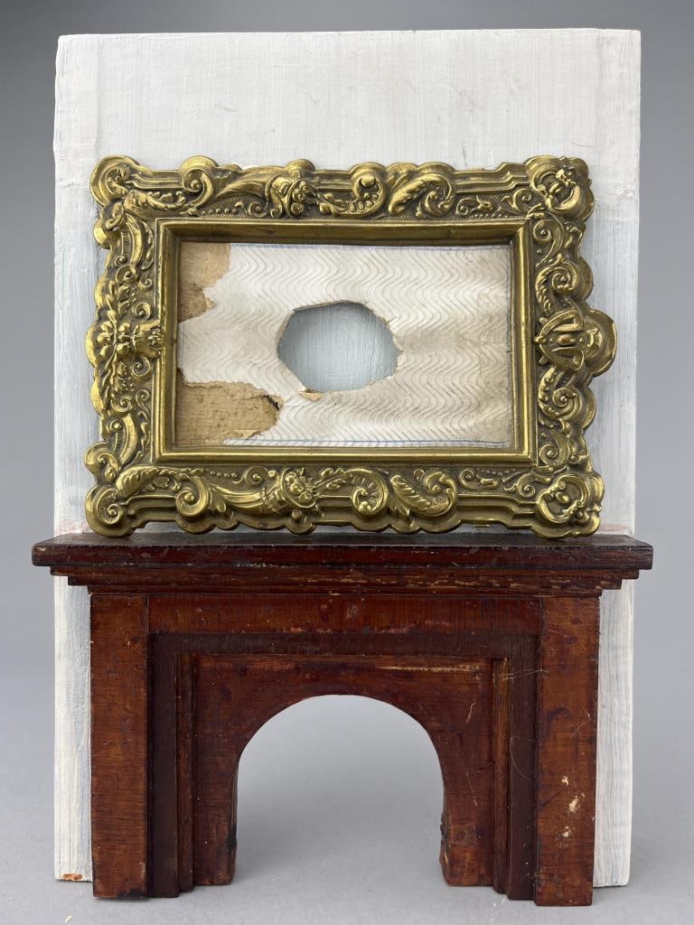 Walnut Fireplace & E & S Large Gilt Mirror (1 of 3)