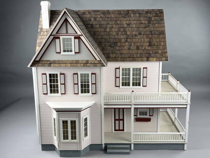 Real Good Toys, Farmhouse: Stunning painted exterior and perfect roof roofing job. Wrap around porches and bay window, seven rooms inside. Again, we have a blank canvas from real good toys. And also has a side wall that opens b