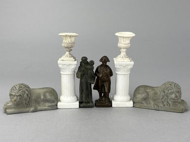 Lions, Statues And Columns