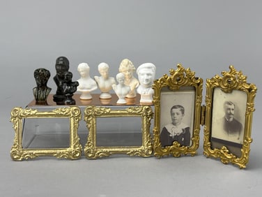 Double Brass Picture Frame And Busts