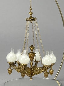 Erhard & Sohne 1880'S 6 Arm Ormolu Chandelier