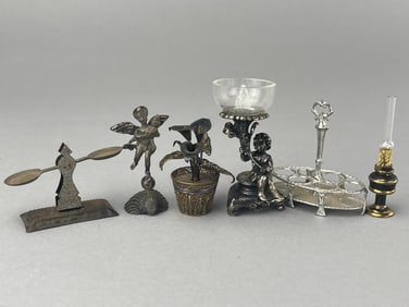 Metal Lamps, Statue, Scale, Plant Caddy