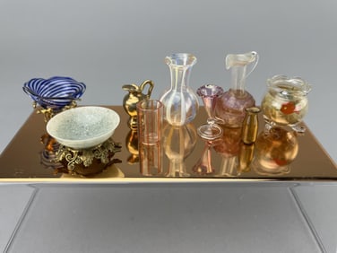 Fine Glass, Porcelain Miniatures