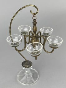 Antique Chandelier W/ Glass Shades